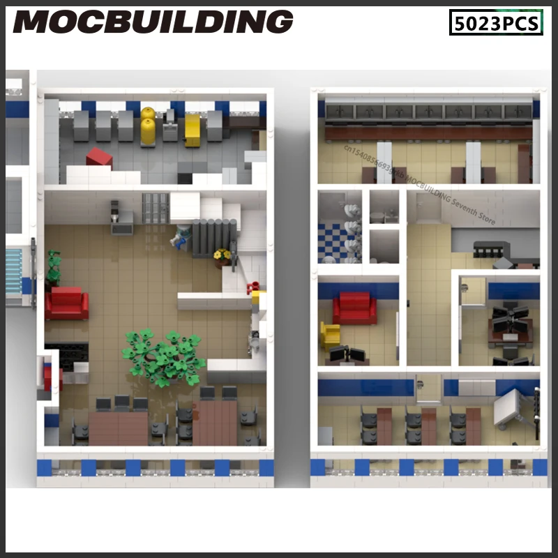 MOC Building Blocks City Architecture Model Modular THW Station DIY Assembly Technology Bricks Collection Display Toys Gifts