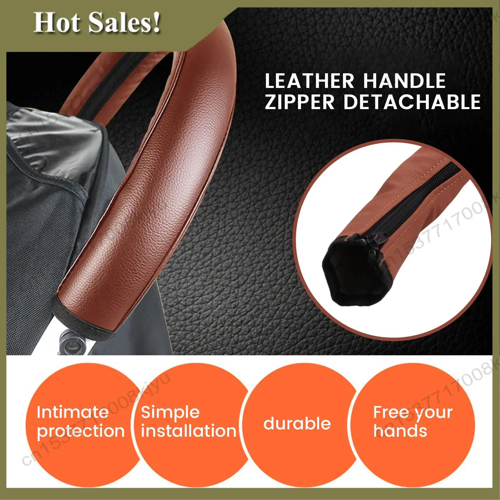 -A23G Pram Stroller Accessories Covers Handle Wheelchairs Baby Stroller Armrest Pu Protective Case For Yoya Stroller