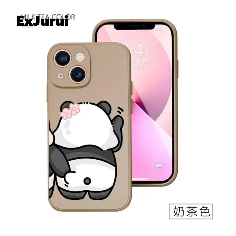 Funny Bear Bunny Couple Phone Case for IPhone 14 13 12 11 Pro XS Max Mini 7 8 14 Plus SE2 X XR Shockproof Cover Capa Fundas Skin