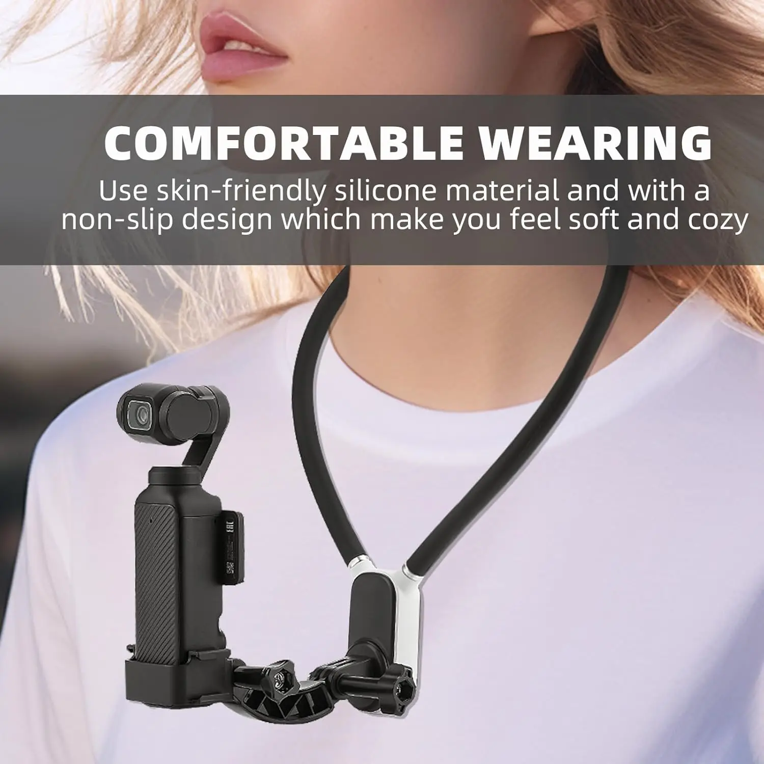 Pocket 2/3 Magnetic Neck Mount for DJI Creator Combo,Chest Mount Stand Hand Free Neck Holder for GoProHero 9-13 insta360 x1-4