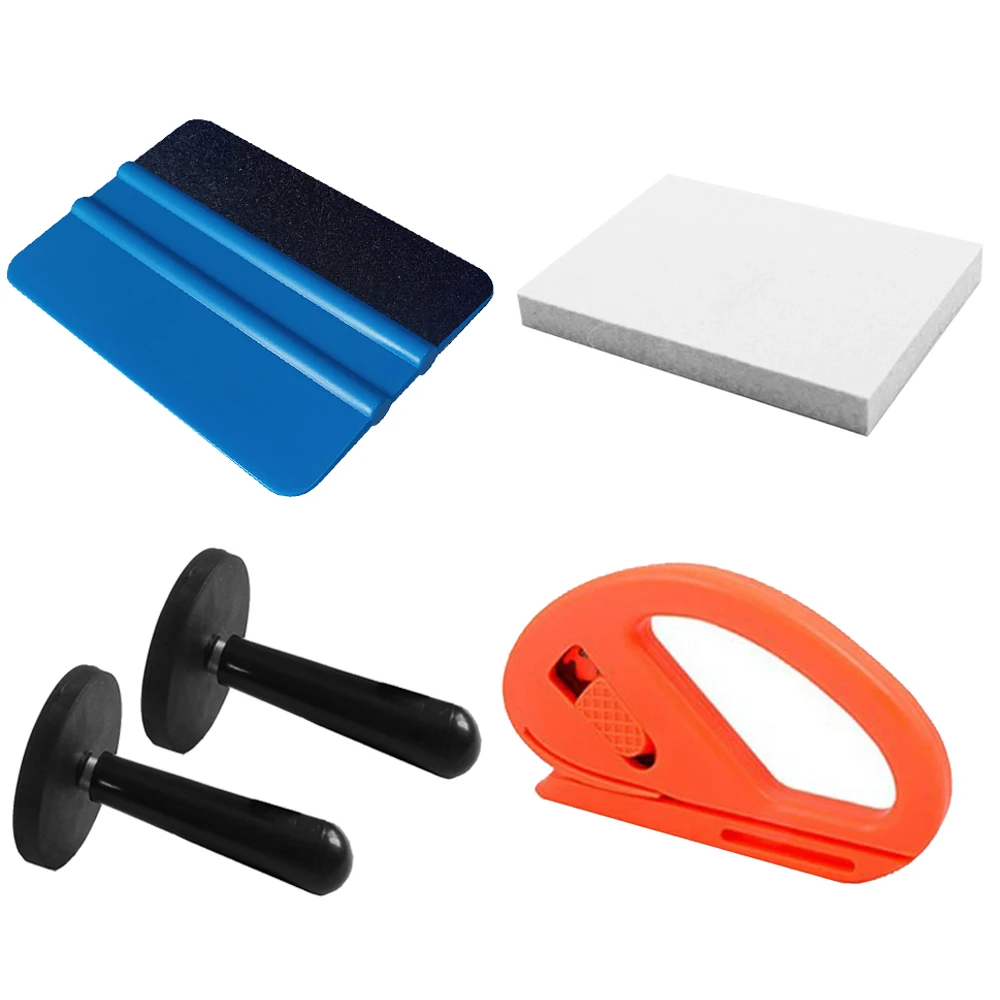 Vinyl Wrap Scraper Cutter Car Wrapping Tint Film Sign Mark Graphics Positioning Tool Strip Magnet Holder Window Tint Application