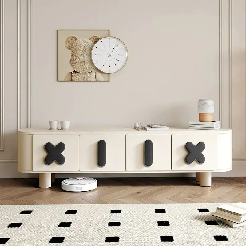 Premium Stable Black Stylish Tv Cabinet Smooth Strong Minimalist Elegant Adjustable Tv Cabinet Meuble Salon Household Furniture