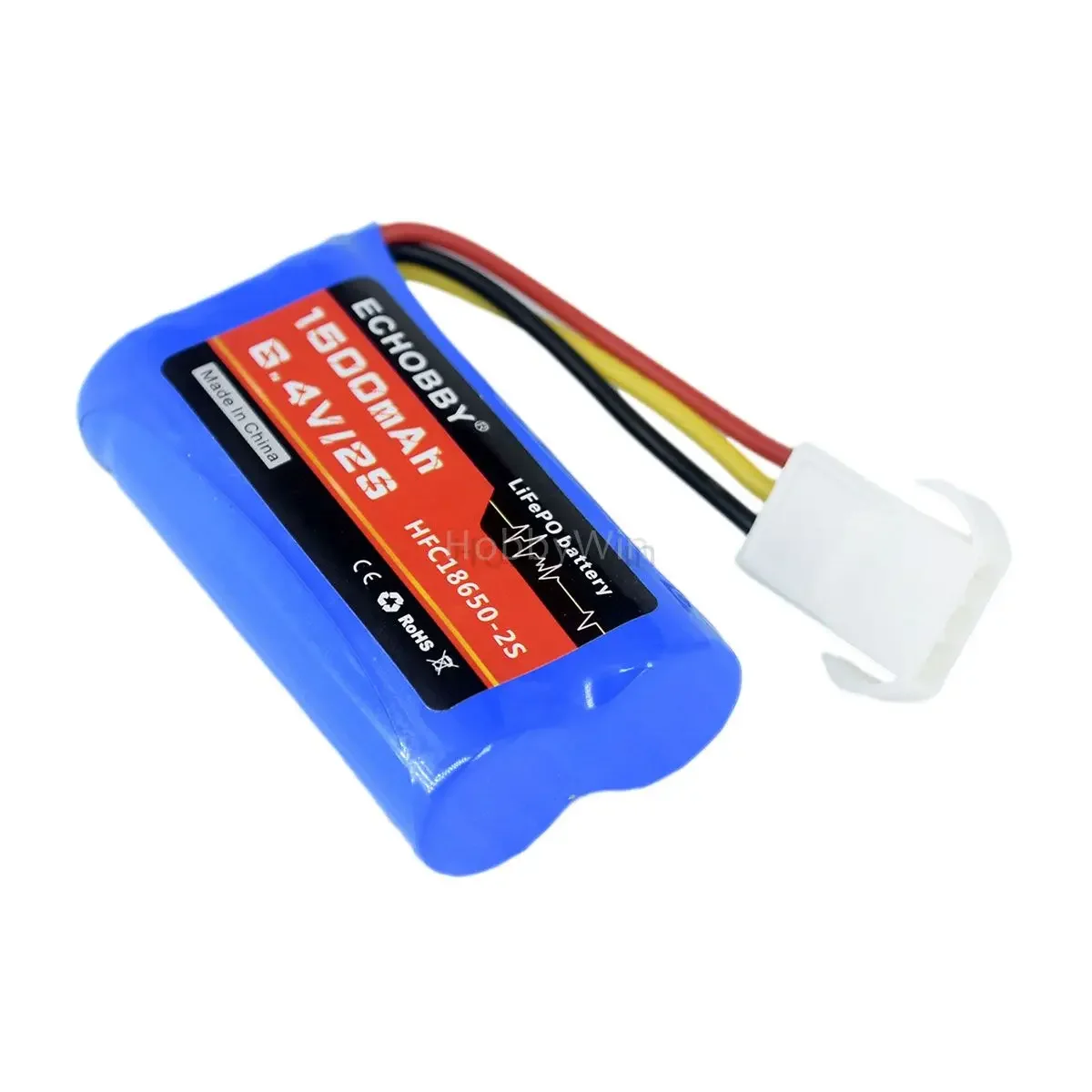 6.4V 2S 1500mAh LiFePO HFC18650 Battery EL4.5-3P Plug for RC Car Buggy Truck Boat