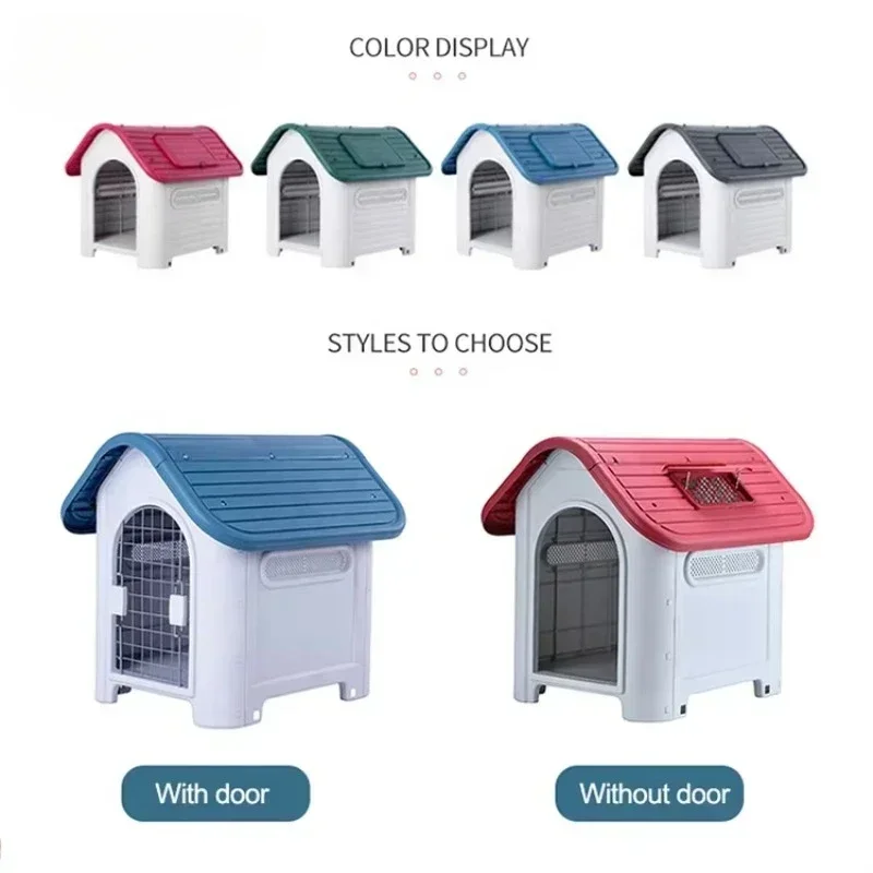 Outdoor Weather and Water Resistant Detachable Small Medium Puppy Pet Shelter Plastic Pet House Outdoor