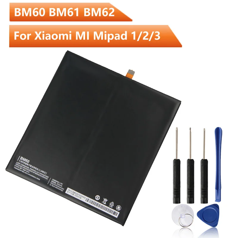 

Replacement Battery BM60 BM61 BM62 For Xiaomi MI Mipad 1/2/3 Rechargeable Battery 6700mAh