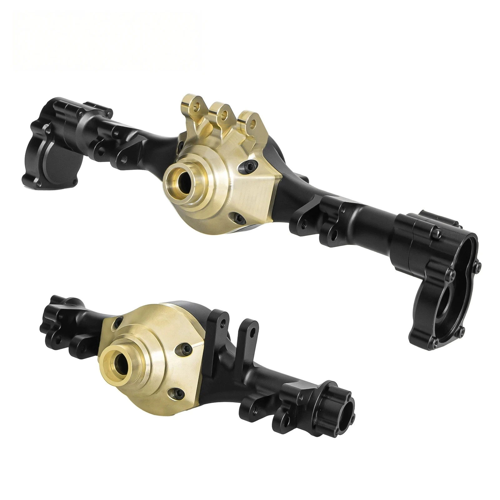 Wonder‑RC WR0002 CNC Aluminum Portal Axle With Brass Weight Diff‑Cover For Rlaarlo MK07 JK07 TK07 1/7 RC Crawler Upgrade Parts
