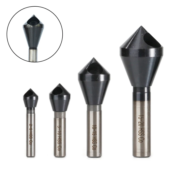 M35 HSS-Co Cobalt TiAlN Coated Countersink Drill Bit 90 Degree Deburring Chamfer Tool Oblique Hole Cutter 2-5 5-10 10-15 15-20mm