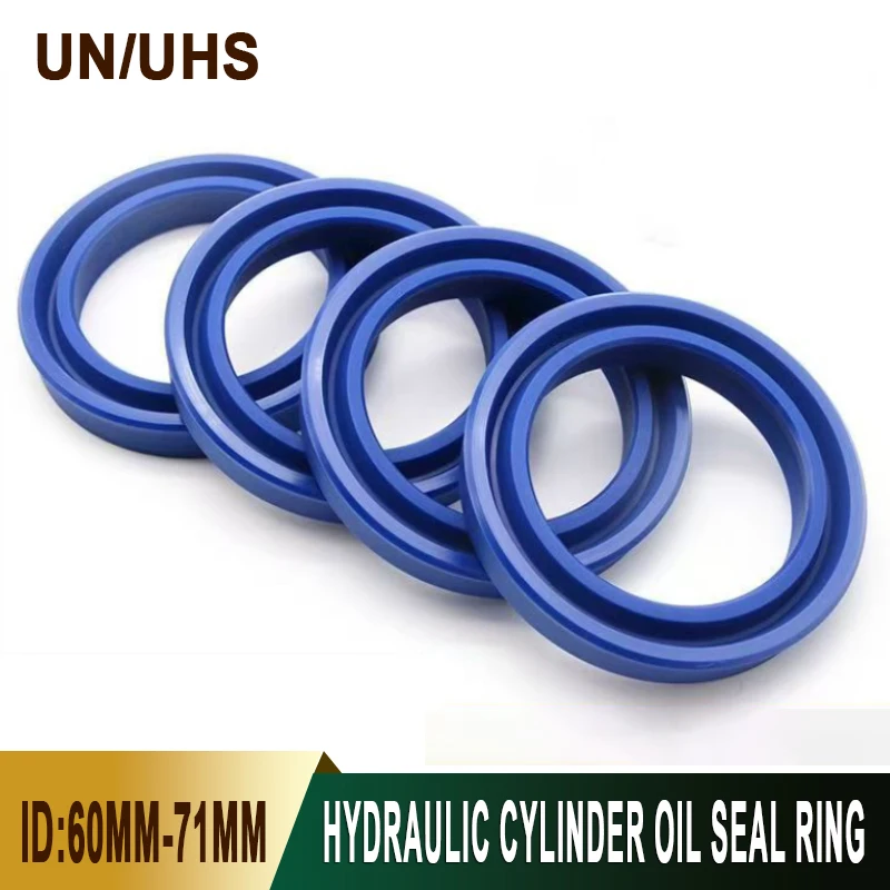1-10Pcs Polyurethane Hydraulic Cylinder Oil Seal Ring ID60mm-71mm UN/UHS/U/Y-Shaped Shaft Hole Universal Sealing Ring Gasket