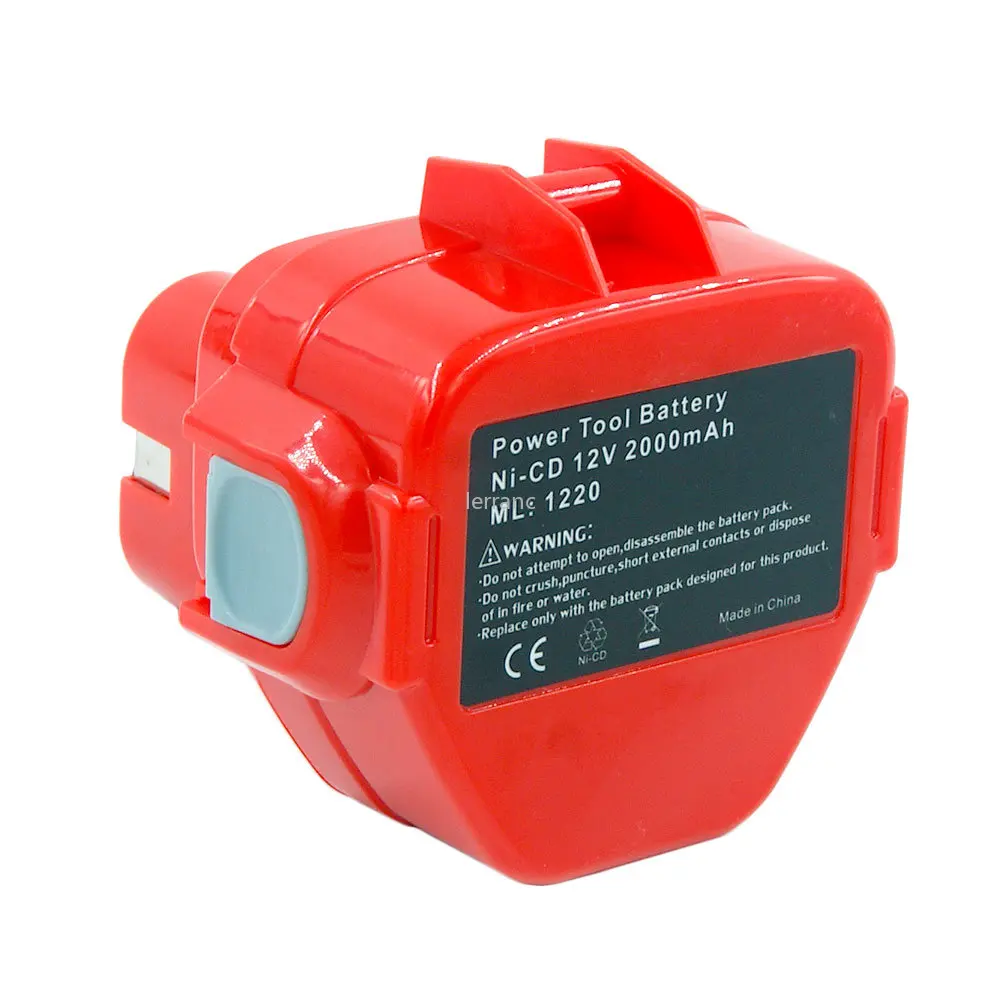 1220 1222 NI-CD 12V 2000MAH Rechargeable Battery for Makita PA12 2.0A Fit 5093DWD 6835DWD 1050DWD 4331DWD Power Tool Cordless