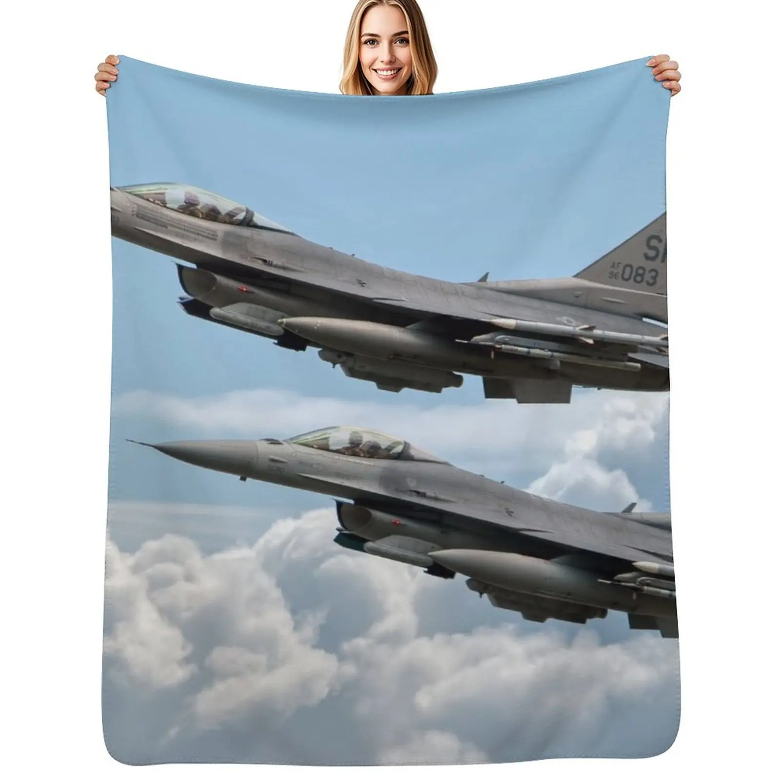 

F16 Fighting Falcon Warhawks Throw Blanket Nap Decorative Sofas Cute Summer Beddings Blankets