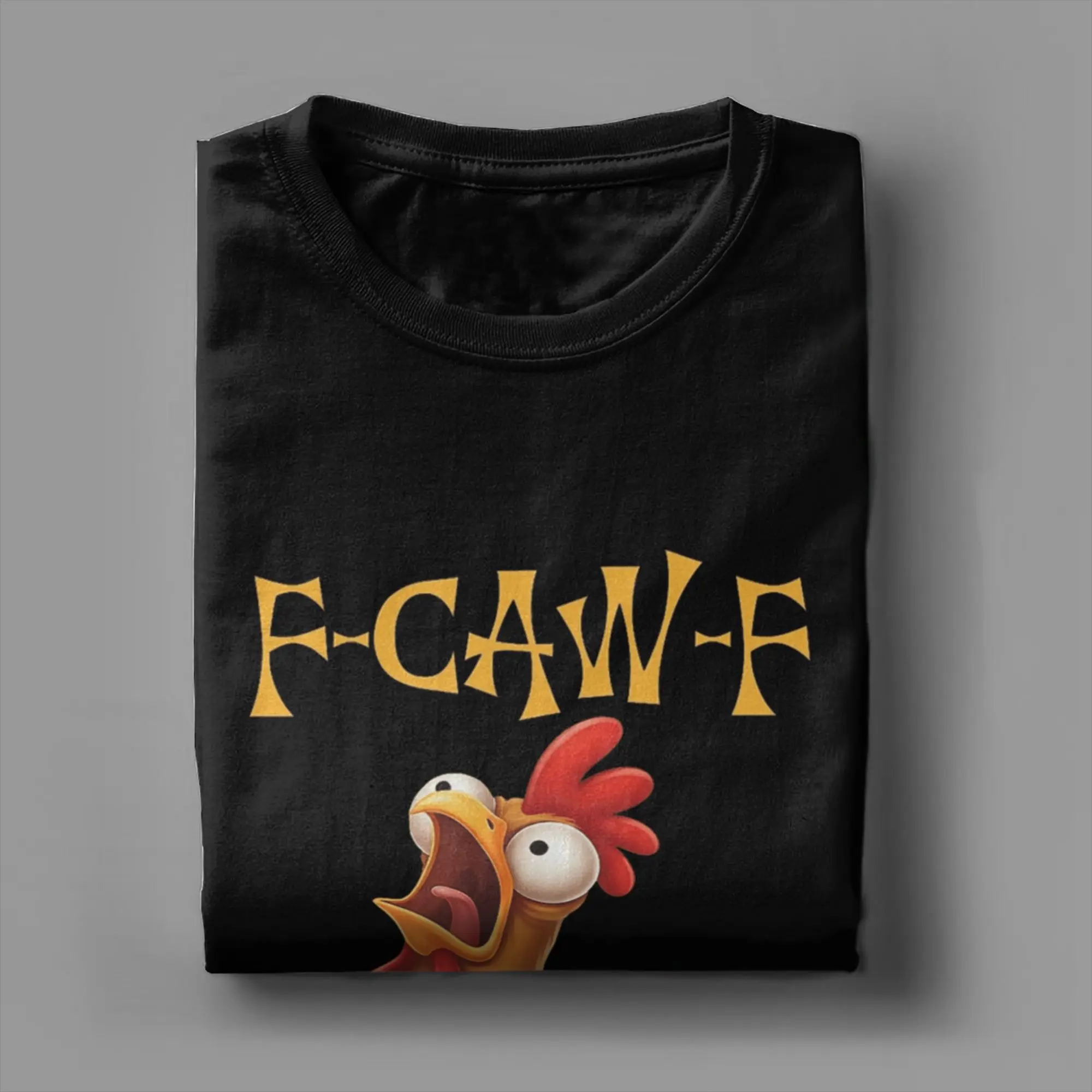 تي شيرت غير رسمي متعة F-Caw-F الديك الطيور F Caw-F موضة تي شيرت 2025 الصيف الرجال القطن تي شيرت Y2K ملابس بأكمام قصيرة #2