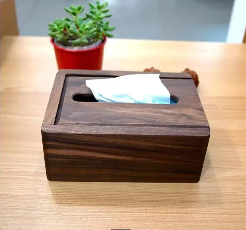 

Rectangular Wooden Tissue Box Napkin Box Paper Towel Rack Tissue Case Home Tissue Storage Boxes Napkin Holder Paper Towel Holder