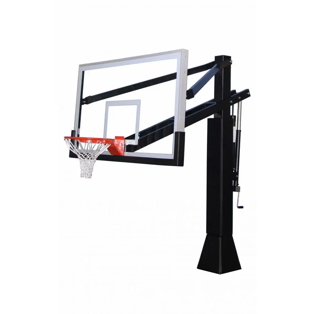 72 Inch Adjustable Height Basketball Hoop Stand Tempered Glass backboard steel stand basketball hoop with rim