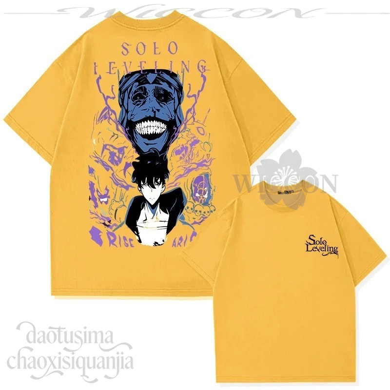 سولو أنيمي فيلم ليف تأثيري سونغ جين وو زي 10 ألوان التي شيرت Fanart الكرتون الصيف دعوى هالوين عيد الميلاد حفلة كوسفخ #5