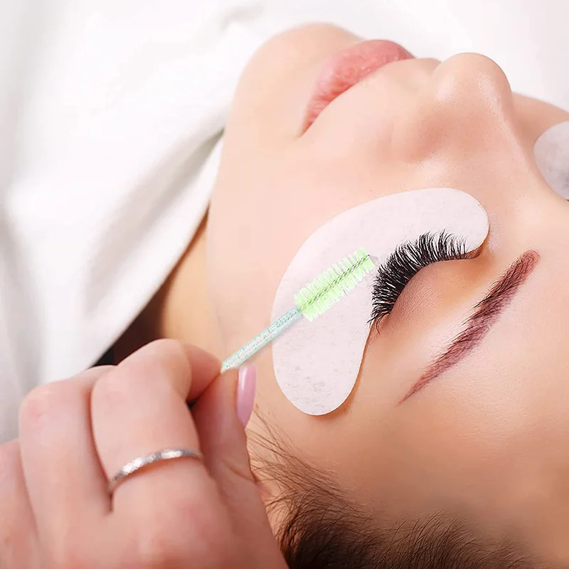 Vente en gros de 500 brosses à cils pour salon de beauté, outils de maquillage, brosses jetables individuelles pour l'application de faux cils