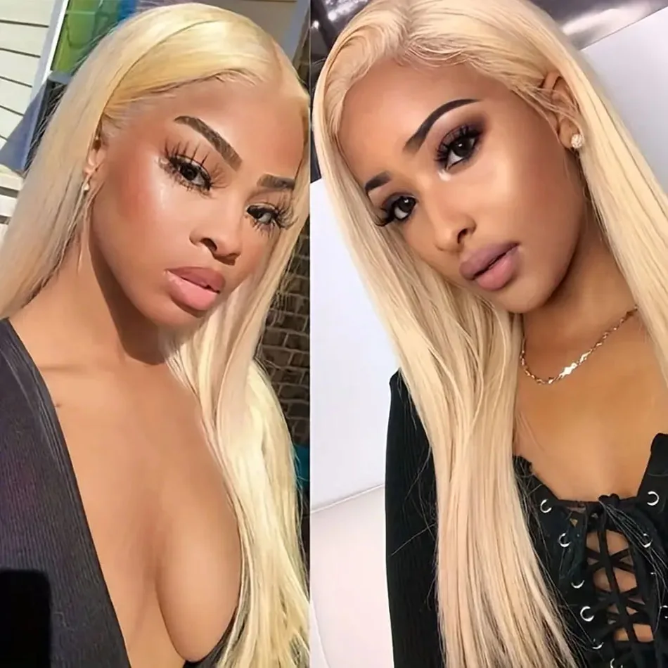 Glueless Wigs Human Hair Ready to Wear Straight 613 Blonde Lace Frontal Wigs 13x4 Glueless Human Hair Wigs 5x5 HD Lace Wigs