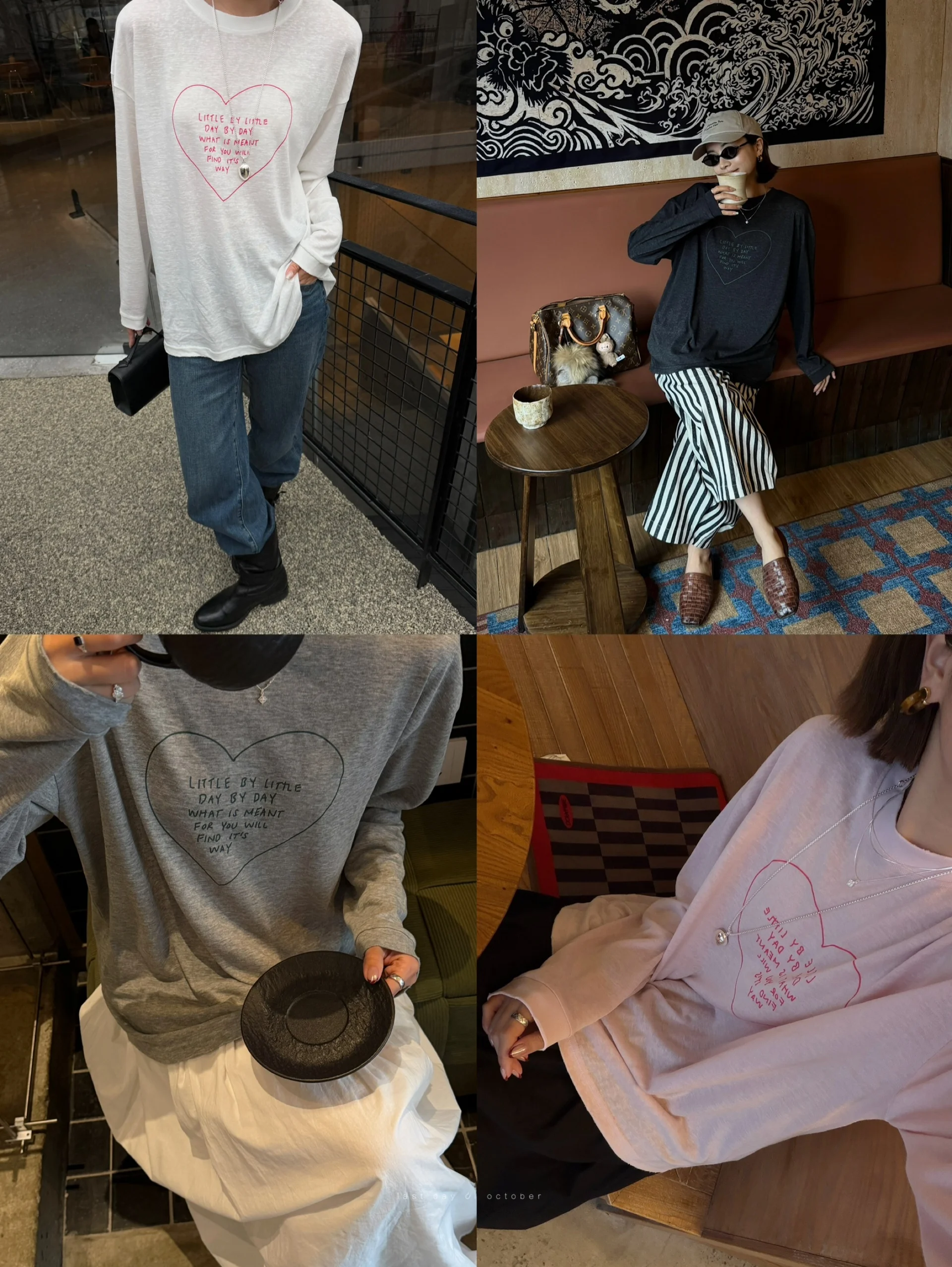 

LDOO OP Linen Silk Ripped T-irt round Ne Loose Lightweight Four Colors Women's Moisture ng Long Sve Crew Ne Tee