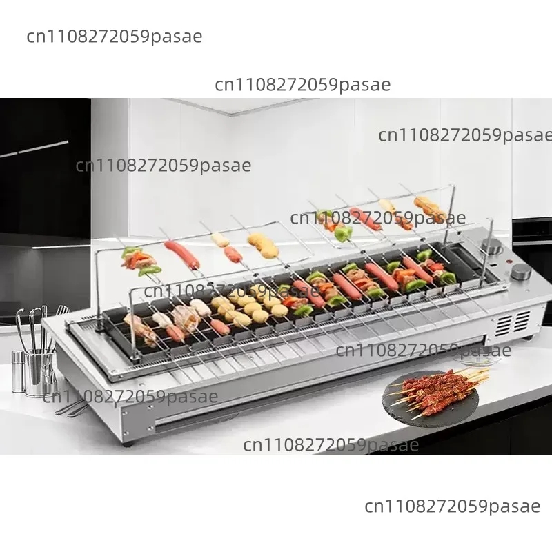 Commercial Automatic Rotating Skewer Grill, Electric Lamb Skewer Grill, Smokeless