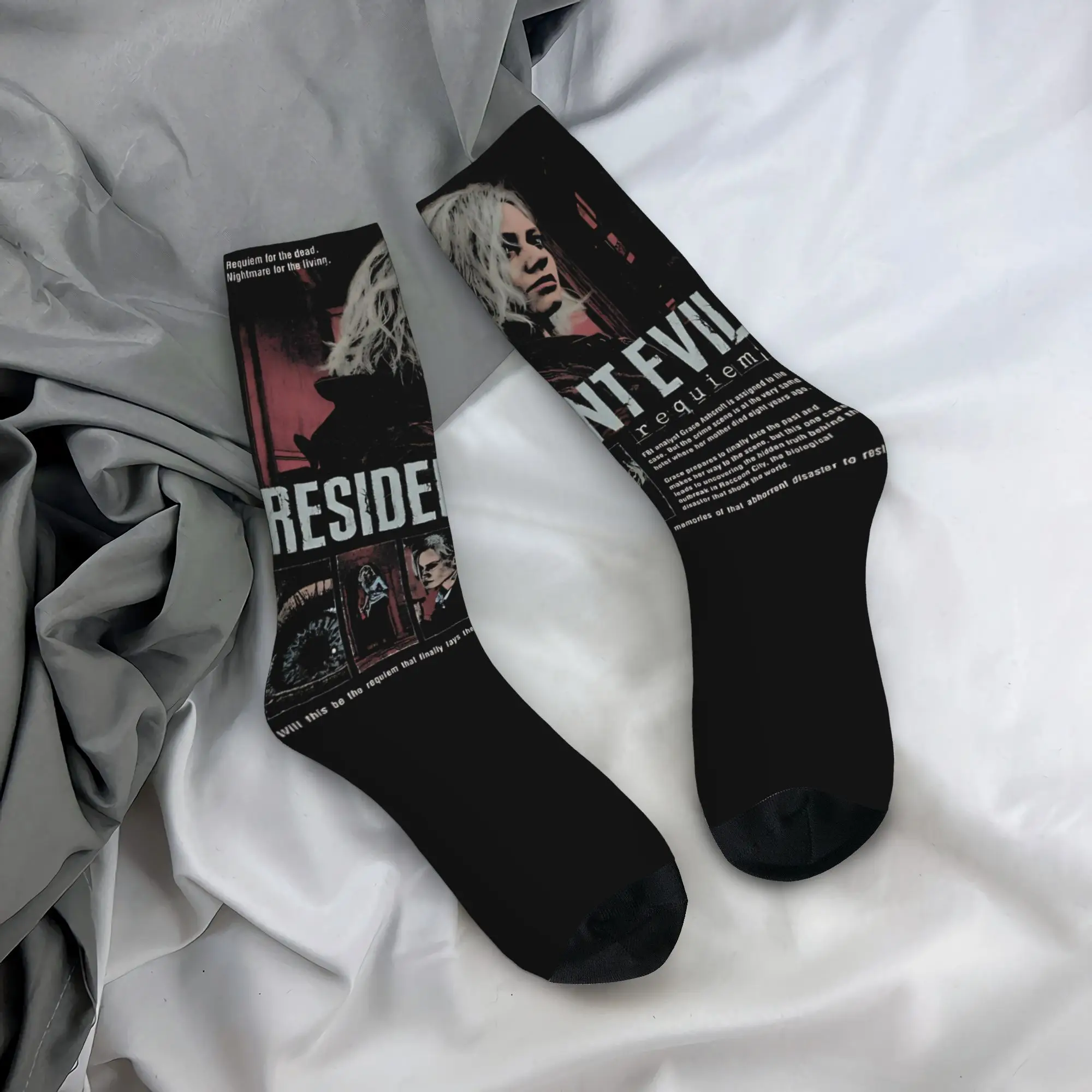 

Женские и мужские носки Evil Residents 9 Requiem, зимние мягкие дышащие носки в стиле Харадзюку, нескользящие носки для велоспорта на заказ