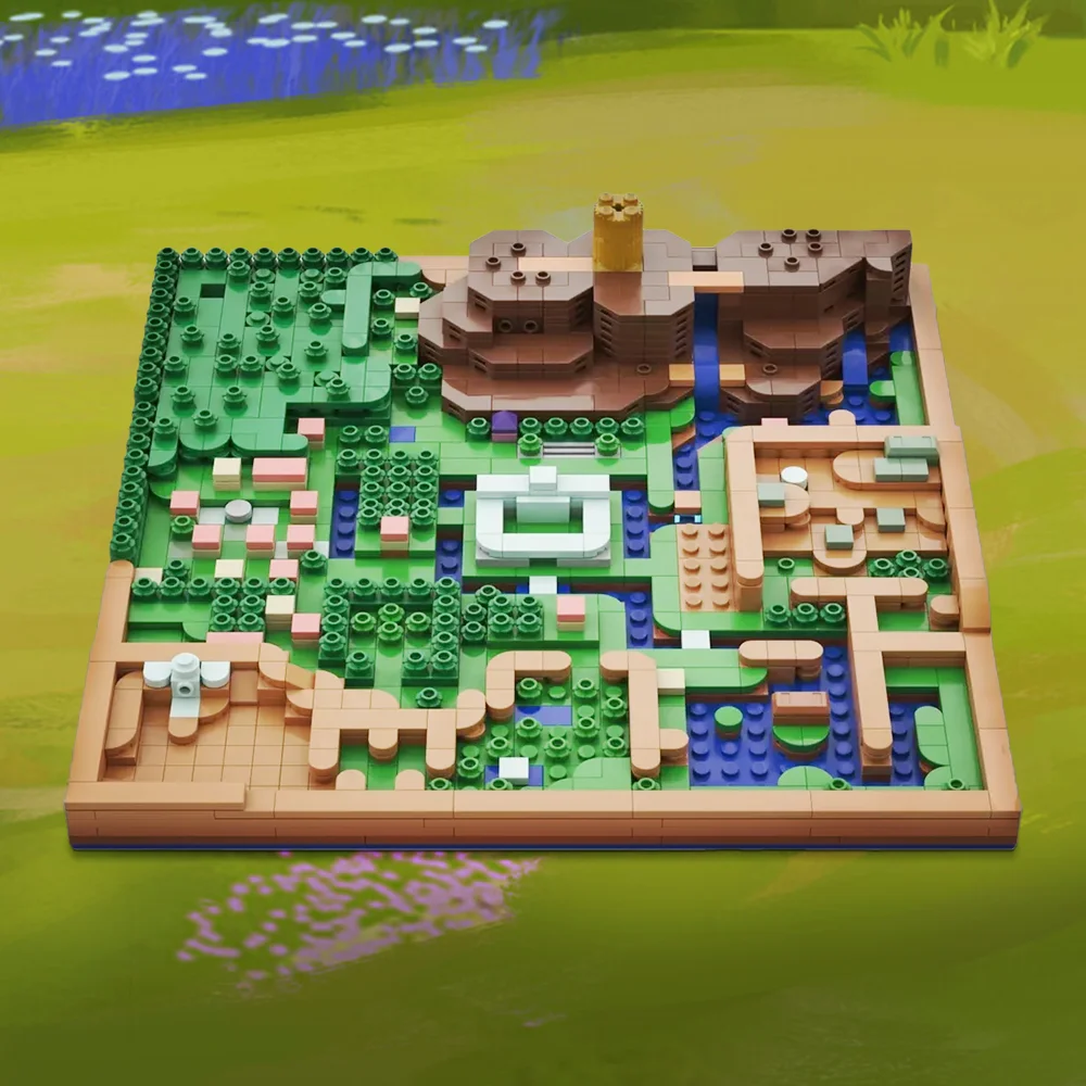 MOC-183242 Zeldaed A Link to the Past Model Building Blocks Light World Overworld Map Puzzle Bricks Assemble Toy Gifts