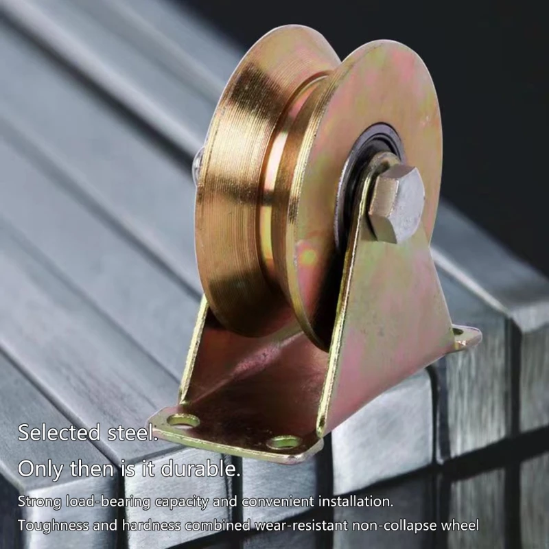 E5BE 1.2in V Roda Do Sulco Polia Deslizante Portão Roda Pesado Caster Faixa Rígida Rolo Rolling Gate Galvanizado