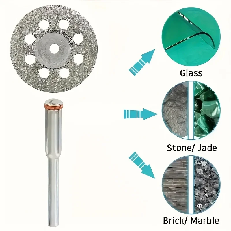 30 PCS 다이아몬드 커팅 디스크 미니 원형 톱 블레이드 세트 샌딩 그라인딩 휠 목공 도구 액세서리 멀티 사이즈 블레이드