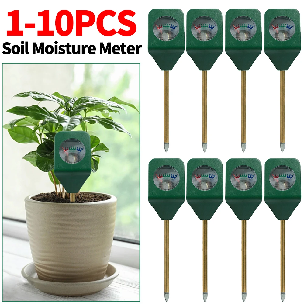 1-10PCS Soil Moisture Meter Garden Flowers Soil Moisture Sensor Plants Humidity Temperature Detector Potted Soil Analyzer Tool