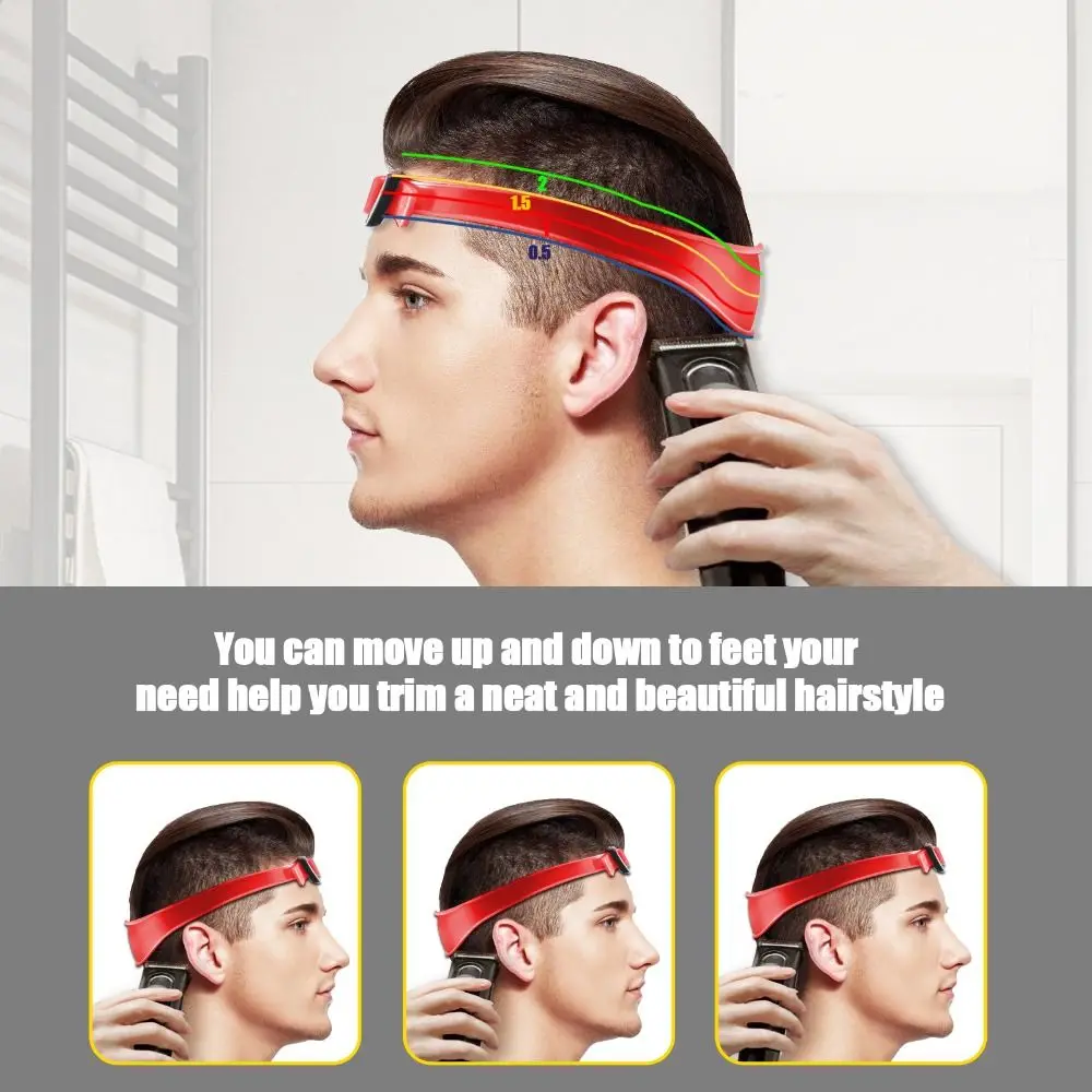 Gabarit de Rasage en Silicone Professionnel pour Salon et Usage Domestique, Guide de Coiffure et de Coupe de Cheveux DIY