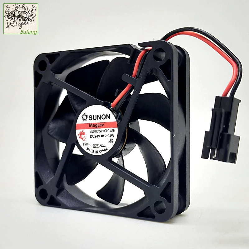 

Jinlingge для Sunon me60152v2-000c-a99 6015 DC 24 В 2,04 Вт бесшумный вентилятор с магнитной подвеской, ультратонкий вентилятор 6 см, 5400 об/мин