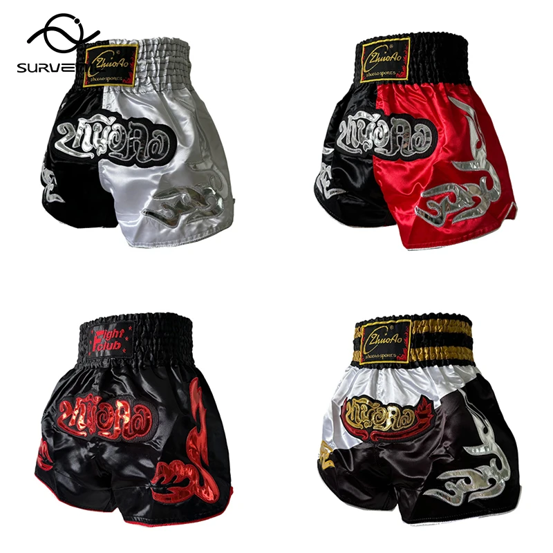 

Muay Thai Shorts Traditional Gladiator Thai Boxing Pants Fight Kickboxing Training Shorts Men Women Kids MMA Jiujitsu Clothing