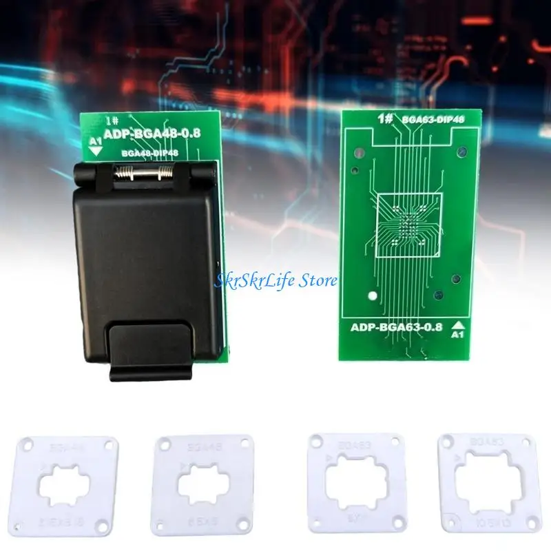 

E65E BGA48 DIP48 BGA63-DIP48 2 in 1Adapter BGA48-0.8 BGA63-0.8