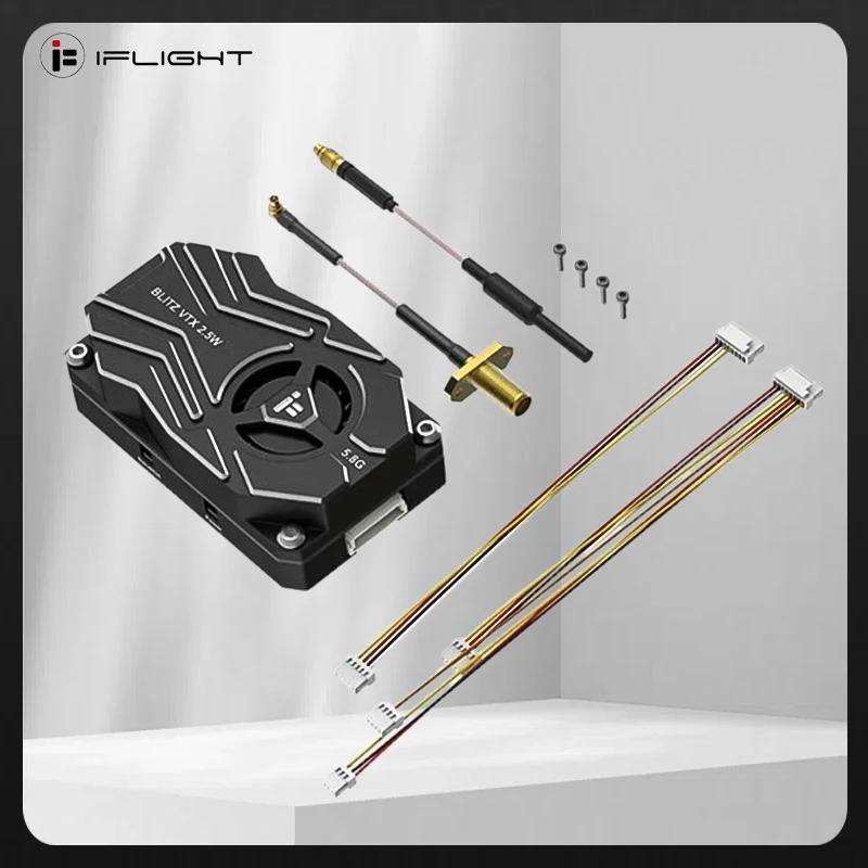 

IFlight BLITZ Whoop 5,8 ГГц 40 каналов 2,5 Вт 2-8S VTX Встроенный микрофон Интерфейс MMCX Бродяга IRC для FPV