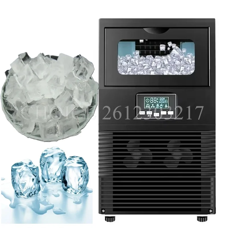 Electric Desktop Square Shape Ice Maker Automatic Portable Block Ice Cube Making Machine For Bar Coffee Shop 40kg/24H