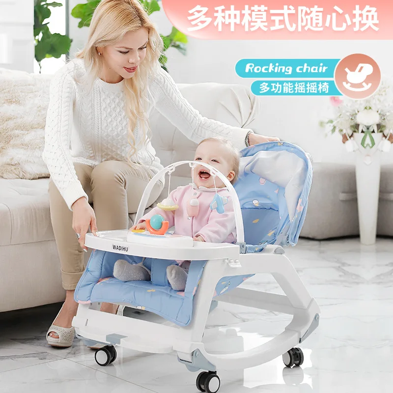 Baby Rocking Chair Trolley Baby Chair Cradle Kids Recliner Sleep Rocking Bed Baby Crib