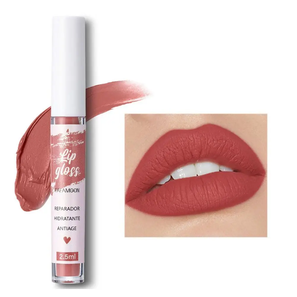 Lápiz labial líquido mate de terciopelo antiniebla, maquillaje Sexy de larga duración, Cosméticos rojos, brillo labial A9s1