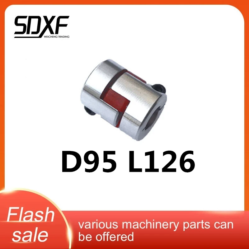 Two Jaws D95L126 Coupler Aluminium Plum Flexible Shaft Coupling Motor Connector CNC Flexible Couplings 20/22/24/25/28/30/50mm