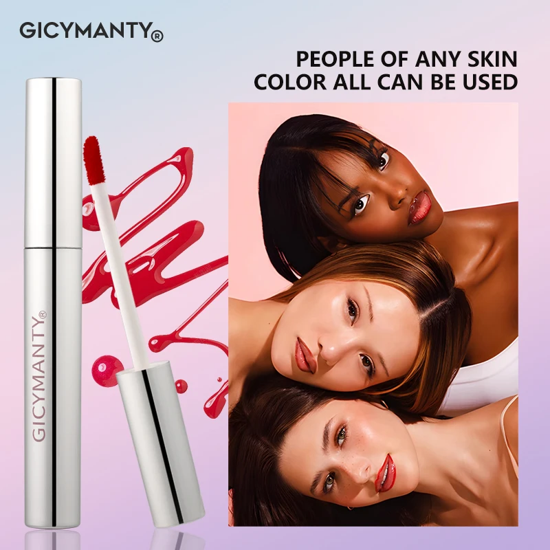 Caneta de linha labial vermelha com boca rasgada pode deixar cor por um longo tempo, cor labial tingida a rasgo não é fácil de desbotar, boca marrom roxo lip lin