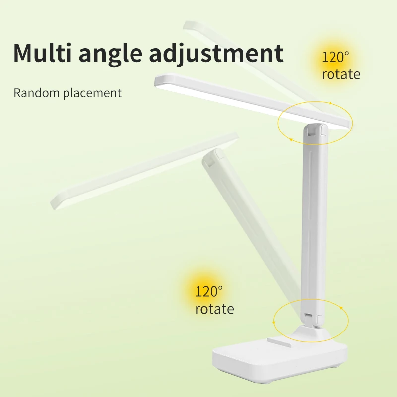 Foldable LED Table Lamp Smart Touch 3 Levels Dimmable Night Light USB Charge Eye Protection Lampe For Read Study Home Decoration