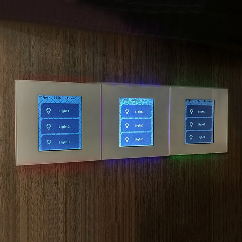 Wifi sem fio parede toque tuya casa inteligente 5 em 1 lcd wifi interruptor de luz toque homekit casa inteligente com controle google e alexa