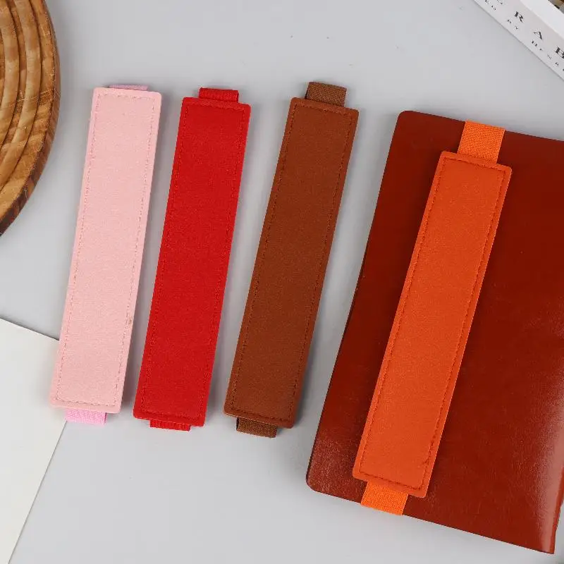 PU Leather Elastic Notebook Band Holders Adjustable Pen Sleeve Pencil Pouch Holder Strap For Notebook Binder