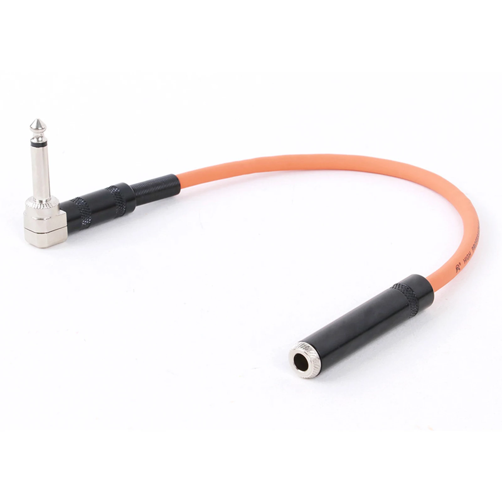 1PC 90 Degree 1/4inch TS Mono Male to Straight 6.5 Stereo Female Audio Cable 90 Degree Bend 6.35 Audio Extension Cable Cord