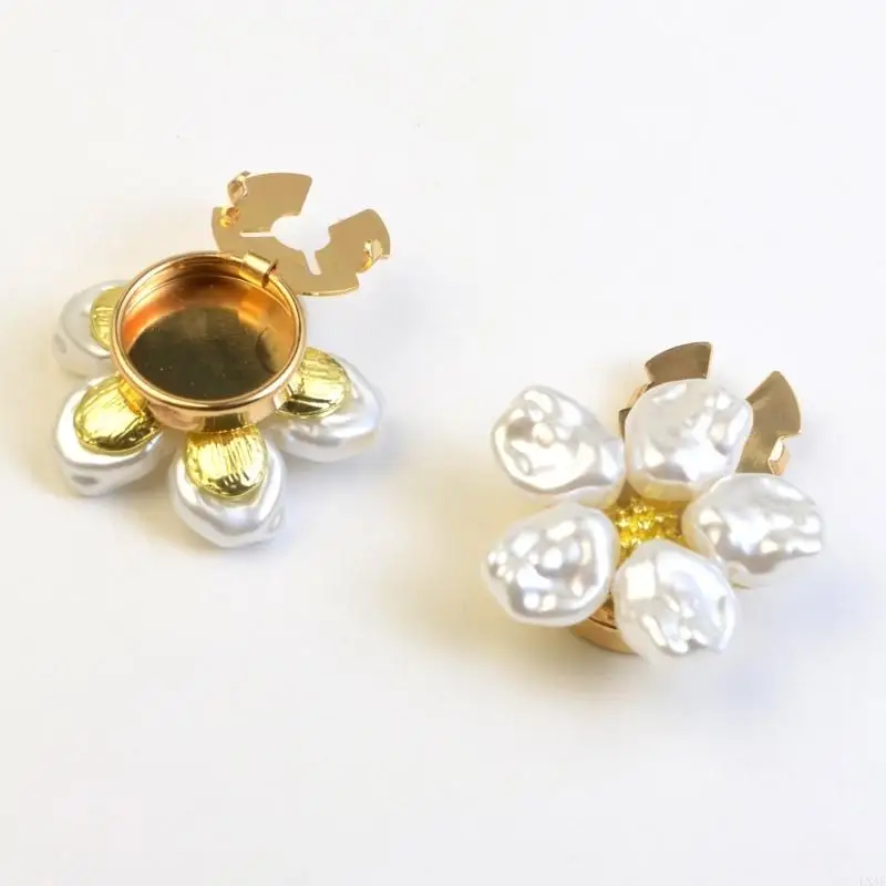 Practical Metal Cufflink Flower Modern Artistic Cufflink Alloy Texture for Business or Evening Event Essential