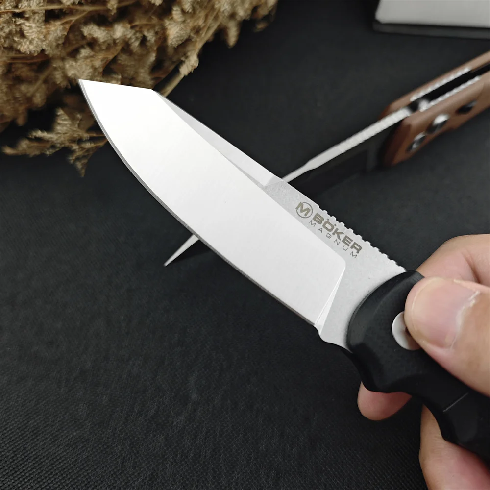 High Quality Boker Magnum 440A Blade Pocket Folding Knife G10 Handles Outdoor Camping Tactical Knife Hunting EDC Tool for Gifts