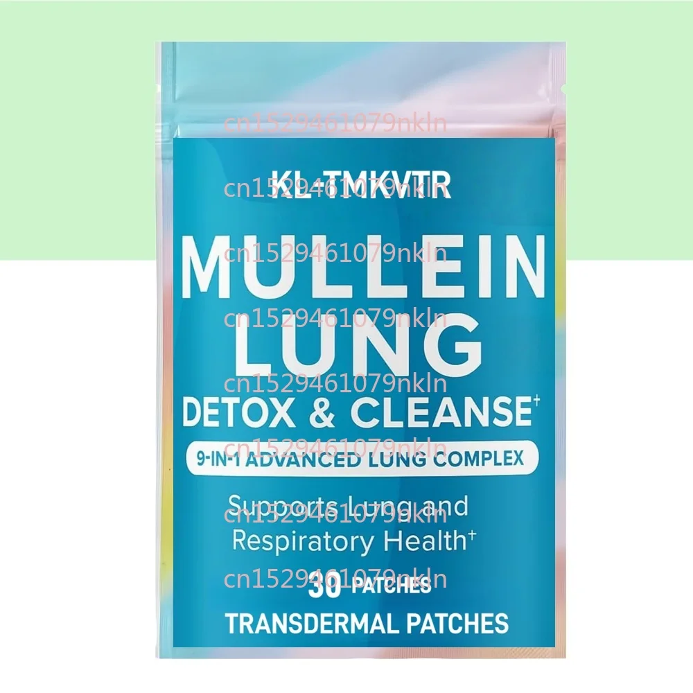 

30 Patches Mullein Leaf Transdermal Patches for Lung Detox & Cleanse Natural Lung Cleanse for Smokers