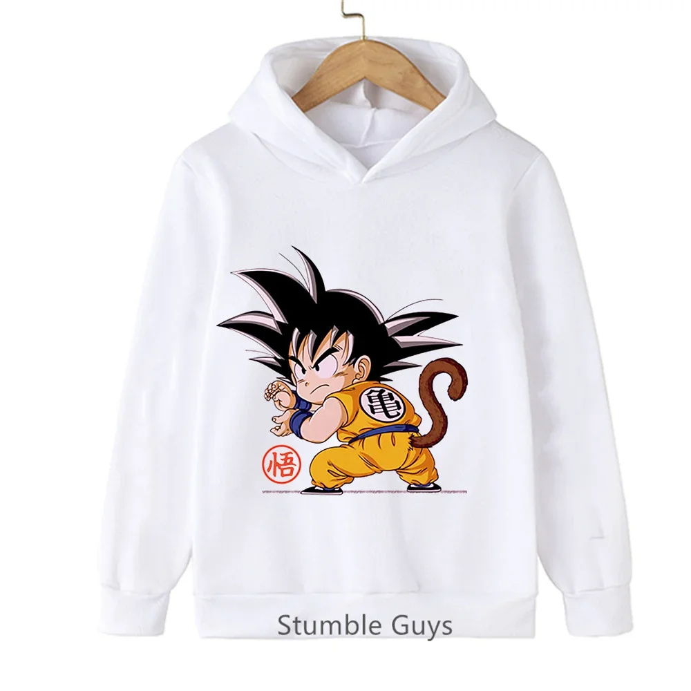 Dragon Ball Kid Goku Kampfkunst-Print Hoodie Kinder Jungen Mädchen Pullover Kapuzenpullover Anime Kinder Streetwear Oberteile – Detail 6