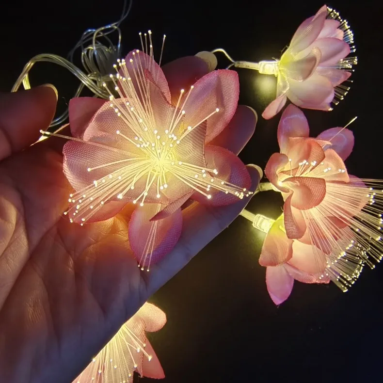 Blumen LED Lichterketten Indoor Party Weihnachten Hängende Beleuchtung Dekoration Batterie USB Powered Lichterketten Vorhänge – Detail 10