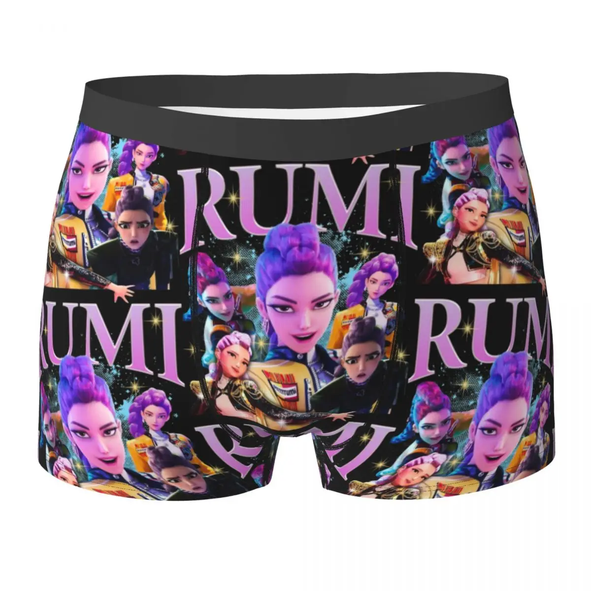 

Rumi K-pop Demon Hunters-Huntrix Underwear Male Panties Print Elastic Boxershorts High Quality Shorts Briefs Plus Size 2XL