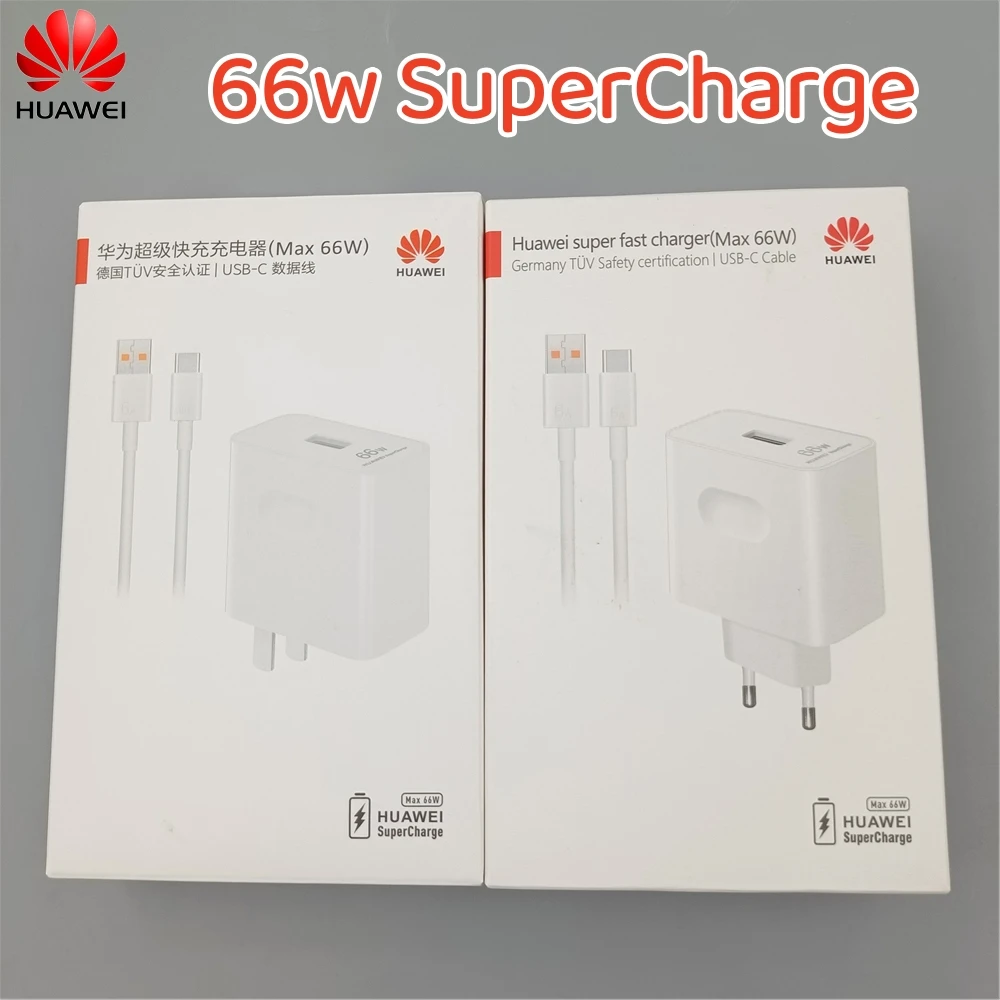 Original 66W Huawei Mate 40 50 Pro Quick Wall Charger Travel SuperCharge 6A Type C Cable For Mate 20 30 RS Pro Nova 8 Se P30 P40