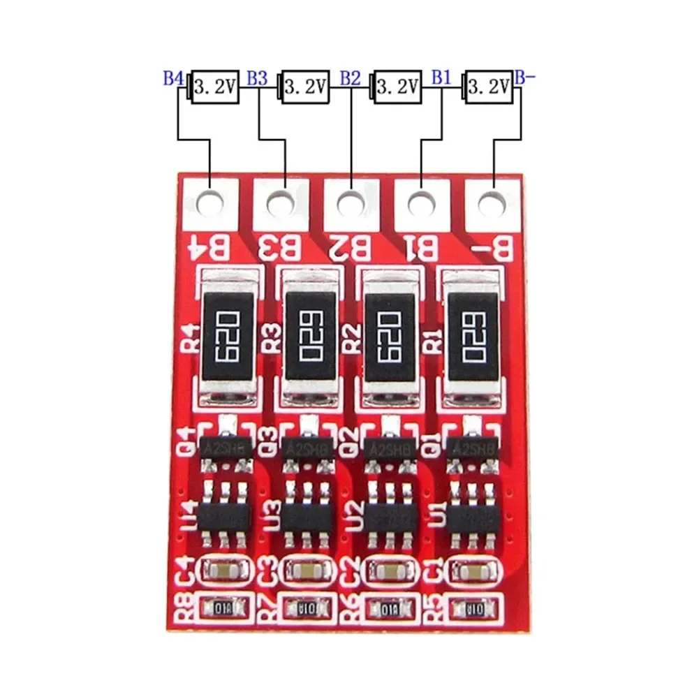 4S 12.8V LiFePO4 Lithium Iron Battery Protection Board With Balancer Board For Rated Voltage 3.2V LiFePO4 Battery