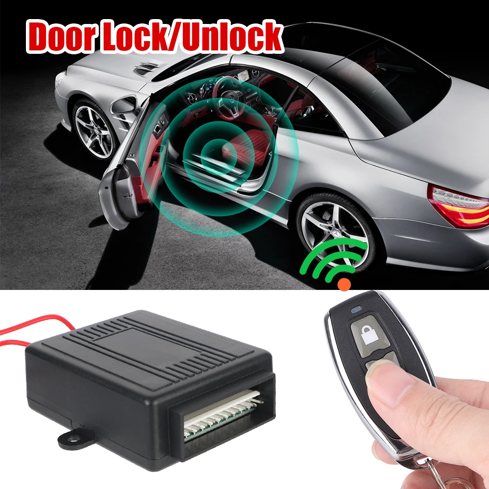 Car Keyless System Central Door Lock Unlock Remote Control Car Door Window Truck Master Lifter With 2 Controller 12V